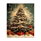 Classic Christmas Tree Diamond Painting Kit original artwork on white background