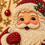 Classic Santa Claus Pearl Diamond Painting Kit detail image