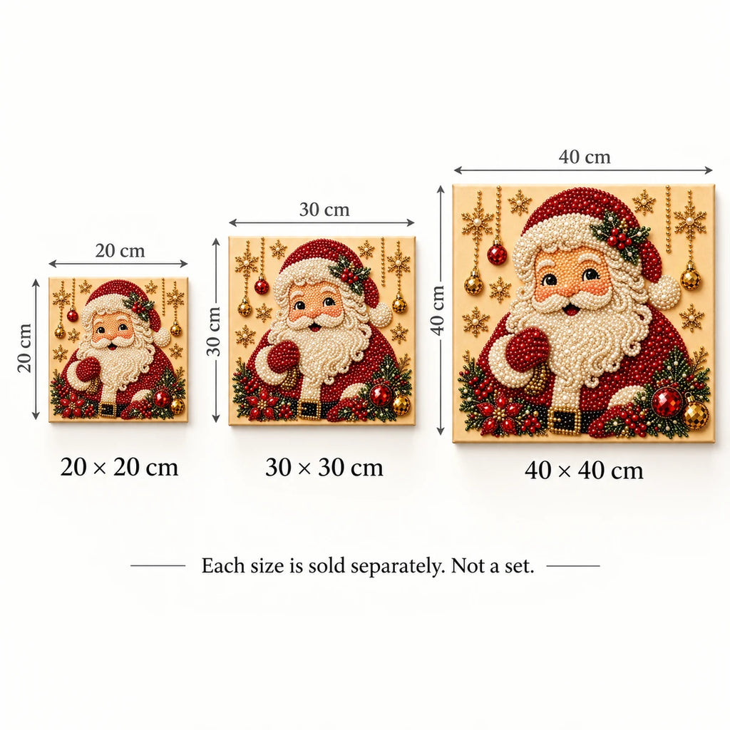 Classic Santa Claus Pearl Diamond Painting Kit size image