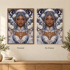 Framed and no-frame options for the Cloud Archivist diamond painting