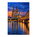 Original Cologne Cathedral Rhine artwork on a white background.