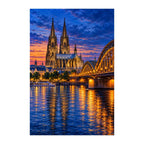 Original Cologne Cathedral Rhine artwork on a white background.