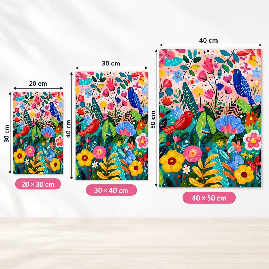 Colorful Bird Garden Diamond Painting Kit diamond detail