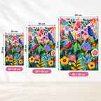 Colorful Bird Garden Diamond Painting Kit diamond detail