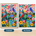Colorful Bird Garden Diamond Painting Kit lifestyle scene