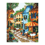Colorful Café Street completed artwork on a clean white background
