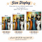 Colorful Cat Trio Diamond Painting Kit diamond detail