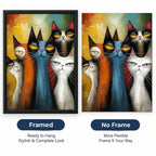 Colorful Cat Trio Diamond Painting Kit lifestyle scene