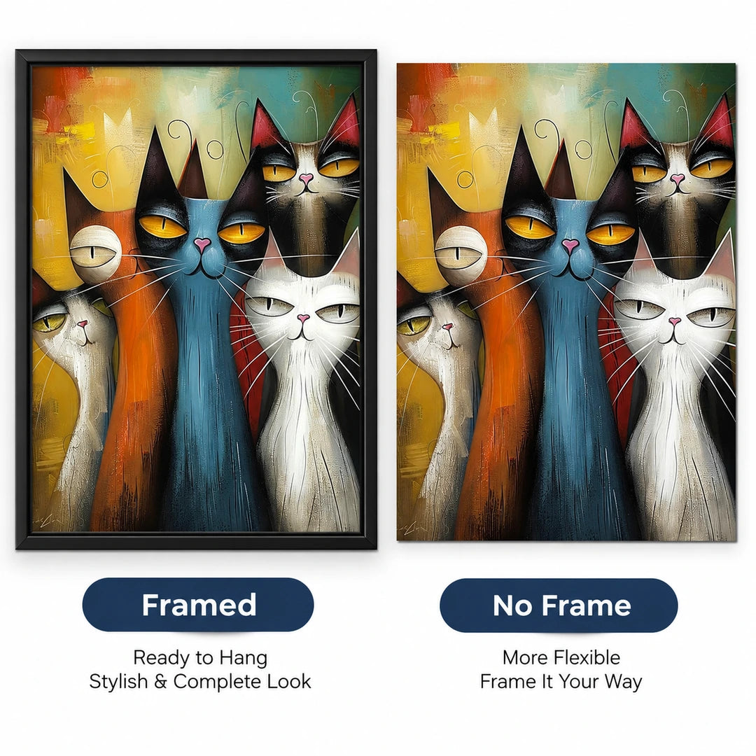 Colorful Cat Trio Diamond Painting Kit lifestyle scene