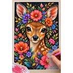 Deer at the Reed Bank Diamond Painting Kit — Diamond painting process