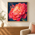 Home decor scene featuring Coral Blaze Peony