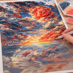 Coral Rose in the Stormy Ocean: process