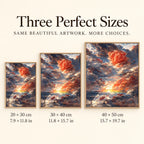 Coral Rose in the Stormy Ocean: sizes