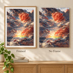 Coral Rose in the Stormy Ocean: frame comparison