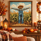 Cornfield Scarecrow Diamond Painting Kit autumn home decor scene