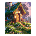 Original artwork for Cottage In Bloom Diamond Painting Kit