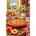 Country Kitchen Peach Pie — original artwork on a clean white background