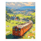 Original artwork for Countryside Rail Journey Diamond Painting Kit