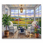 Countryside Window Garden Diamond Painting Kit finished landscape diamond painting product
