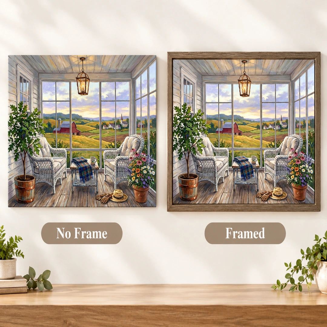 Countryside Window Garden Diamond Painting Kit diamond painting No Frame and Framed options