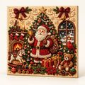 Cozy Christmas Santa Scene Pearl Diamond Painting Kit hero image