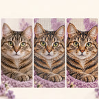 Original pet photo, automatic canvas preview, and finished custom diamond painting