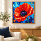 Home decor scene featuring Crimson Bloom Unfurled
