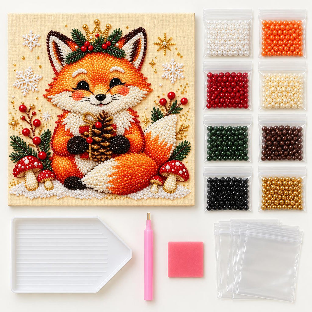 Crowned Christmas Fox Woodland — kit image