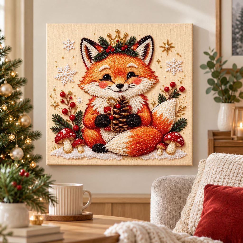 Crowned Christmas Fox Woodland — room image
