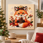 Crowned Christmas Fox Woodland — room image