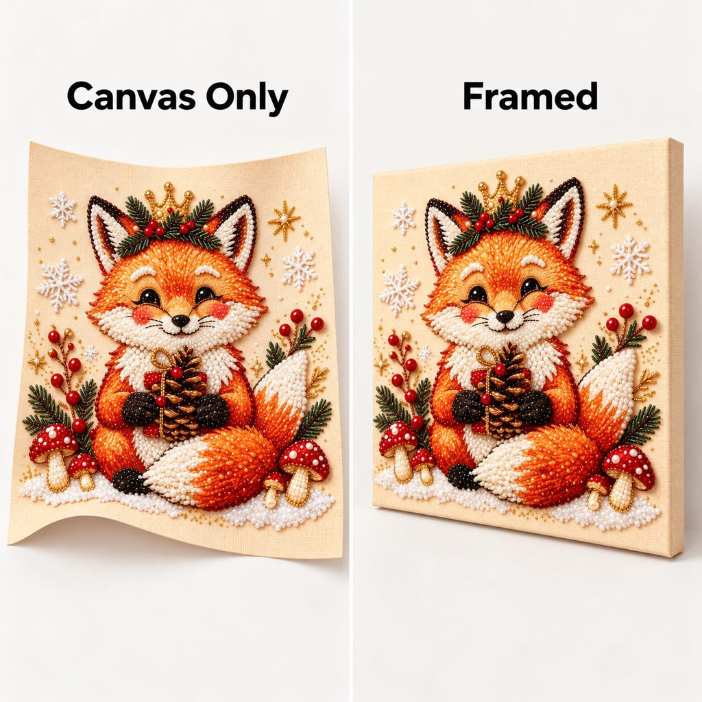 Crowned Christmas Fox Woodland — style image