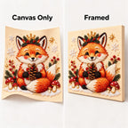 Crowned Christmas Fox Woodland — style image