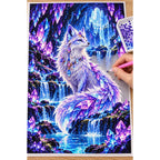 Crystal Fox Enchanted Cave diamond painting process