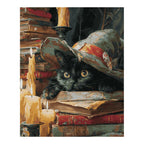 Original artwork for Curious Cat In Candlelight Diamond Painting Kit