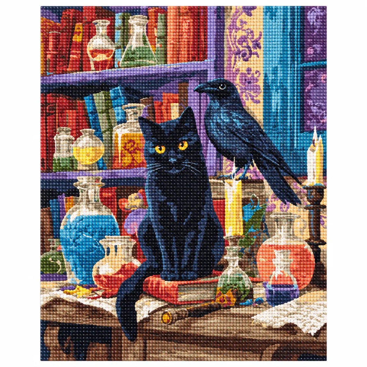 Finished diamond painting for Curious Companions Diamond Painting Kit