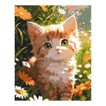 Original artwork for Curious Eyes In The Garden Diamond Painting Kit