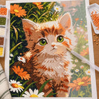Diamond painting process for Curious Eyes In The Garden Diamond Painting Kit
