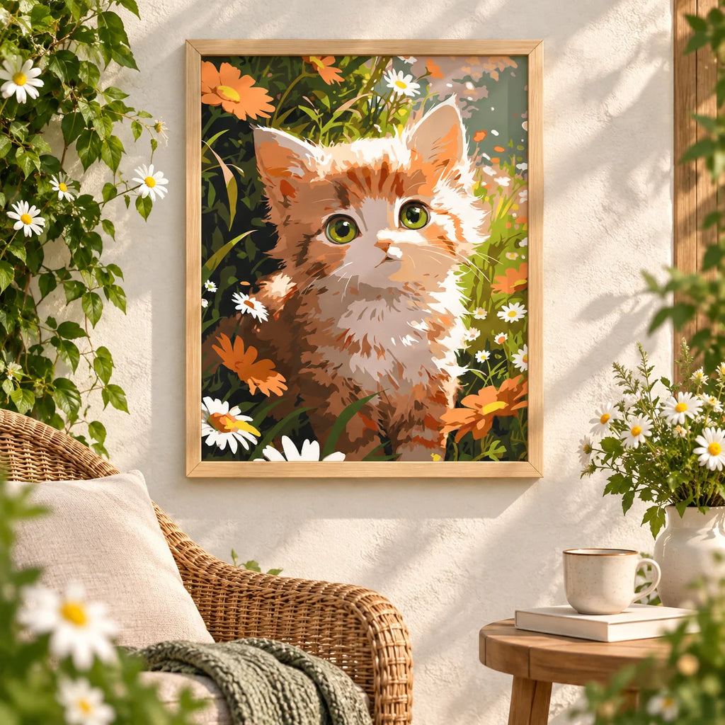 Home decor scene for Curious Eyes In The Garden Diamond Painting Kit