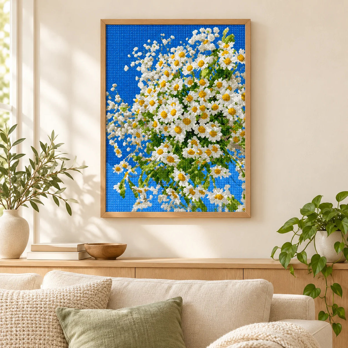 Home decor scene featuring Sunny Daisy Cascade