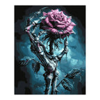 Dark Rose Hand completed artwork on a clean white background