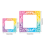 10 x 10 cm and 15 x 15 cm release paper size comparison