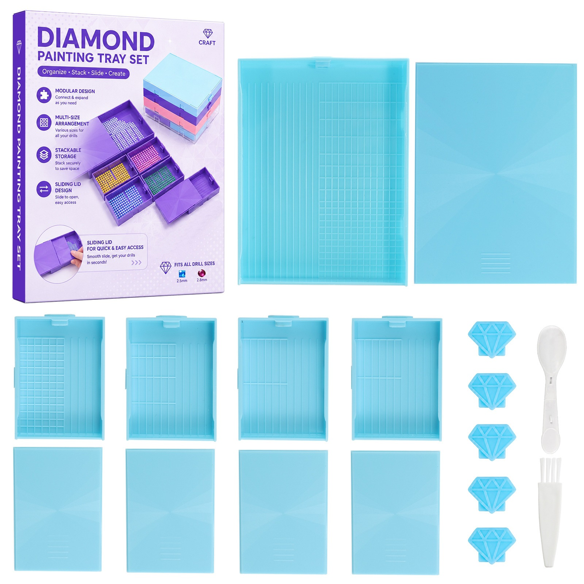 Blue tray set