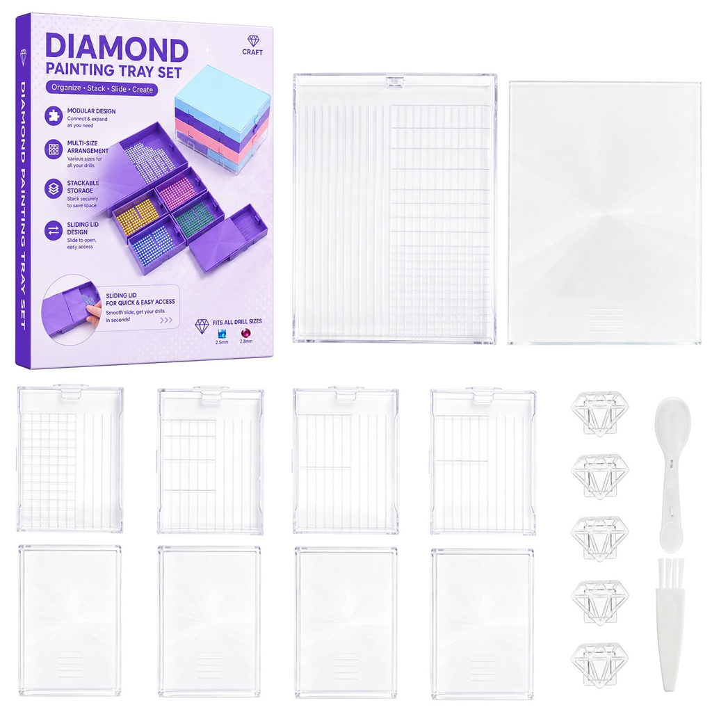 Clear tray set