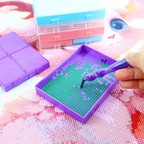 Tray use with diamond painting drills