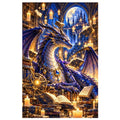 Dragon Library Floating Candles original artwork on white