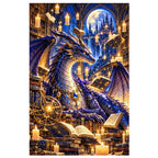 Dragon Library Floating Candles original artwork on white