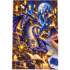 Dragon Library Floating Candles diamond painting process