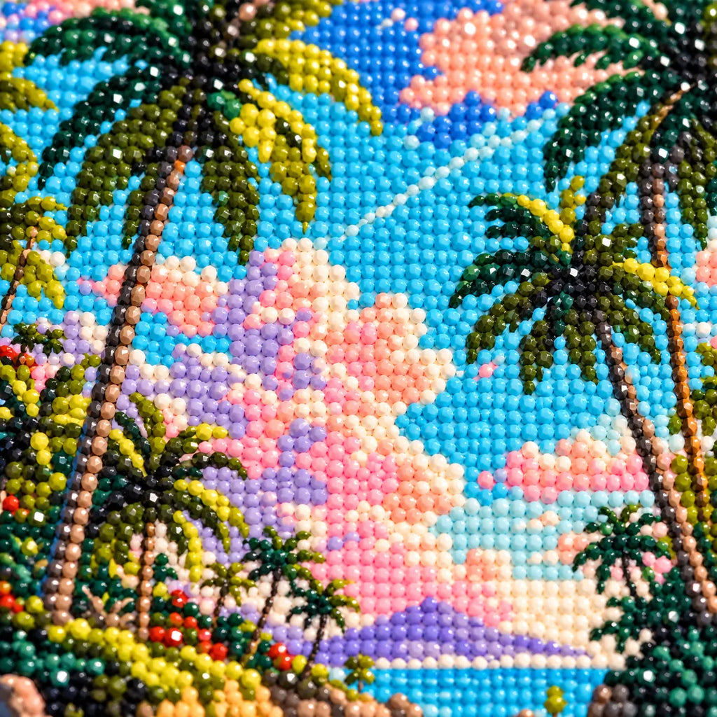 Diamond detail for Drive To Ocean Vista Diamond Painting Kit