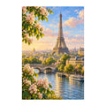 Original Eiffel Tower Morning artwork on a white background.