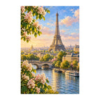 Original Eiffel Tower Morning artwork on a white background.